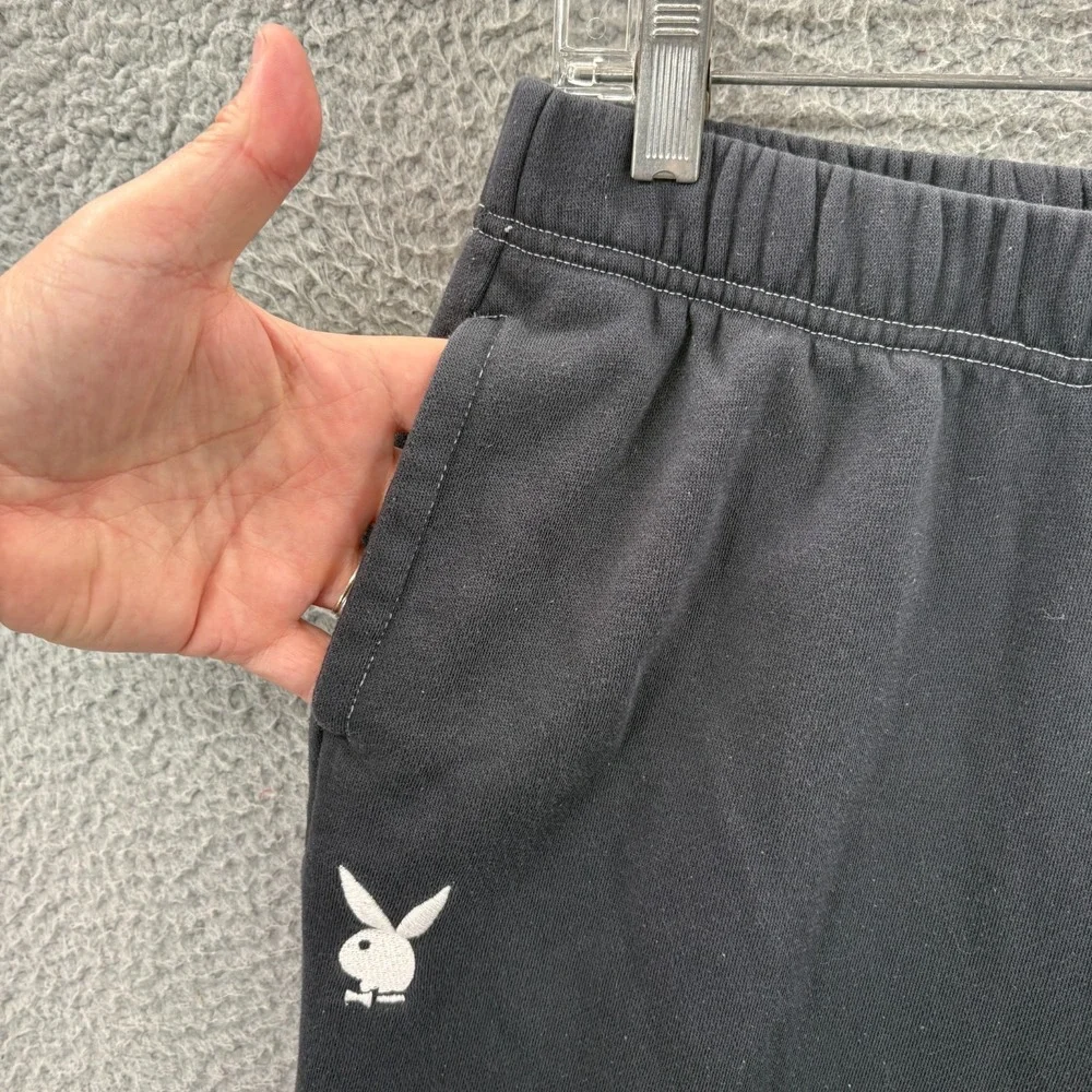 True Religion Playboy Pants  Mens Medium Gray Jogger Sweatpants Bunny Stitched